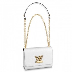 Louis Vuitton Twist MM Bag In White Epi Leather M55513