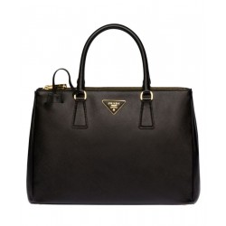 Prada Galleria Soft Leather Tote Bag 1BA274 Black