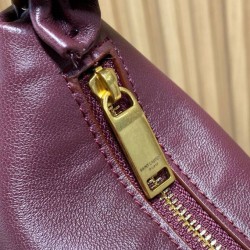 Replica Borse Alta Qualità a tracolla hobo Amalia YSL Saint Laurent Borgogna Imitazioni Replica qualità specchio Borse Alta Qualità a tracolla hobo Amalia YSL Saint Laurent Borgogna