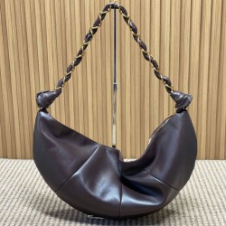 Replica qualità specchio Borsa a tracolla hobo Amalia YSL Saint Laurent caffè