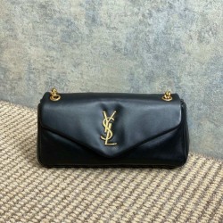Replica qualità specchio Borsa Hobo Calypso piccola YSL Saint Laurent Nera