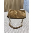 Borsa a mano grande Calypso Envelope YSL Saint Laurent scamosciata marrone