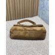 Borsa a mano grande Calypso Envelope YSL Saint Laurent scamosciata marrone