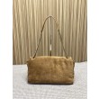 Borsa a mano grande Calypso Envelope YSL Saint Laurent scamosciata marrone