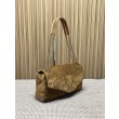 Borsa a mano grande Calypso Envelope YSL Saint Laurent scamosciata marrone