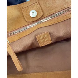 Borse Replica a mano Miu Miu Hobo tote 5BA304 Caffè