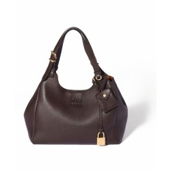 Borse Replica a mano Miu Miu Hobo tote 5BA304 Caffè