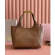 Borse Firmate Replica a mano Miu Miu Hobo tote 5BA304 Marrone