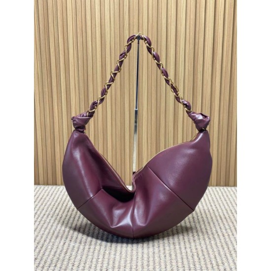 Borse Replica Alta Qualità a tracolla hobo Amalia YSL Saint Laurent Borgogna