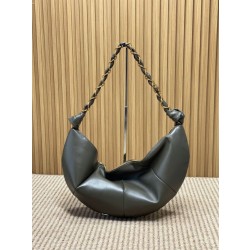 Borsa a tracolla hobo Amalia YSL Saint Laurent cachi scuro