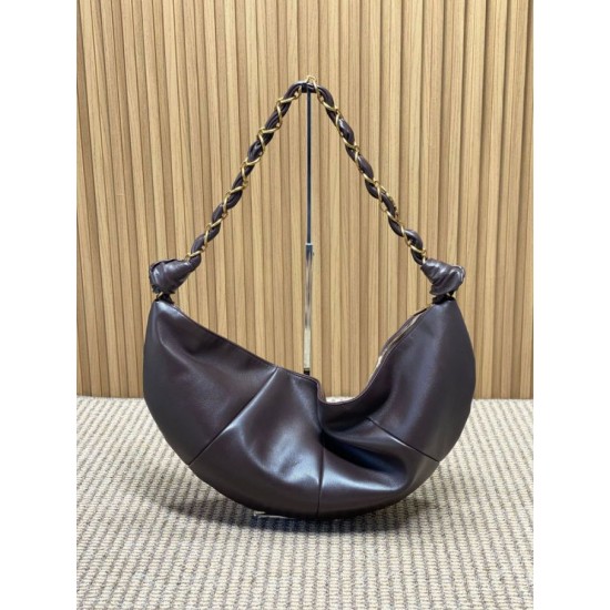 Borsa a tracolla hobo Amalia YSL Saint Laurent caffè