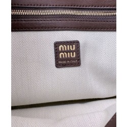 Borsa a tracolla Miumiu Adventure Nappa 5BC181 Caffè