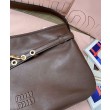 Borsa a tracolla Miumiu Adventure Nappa 5BC181 Caffè