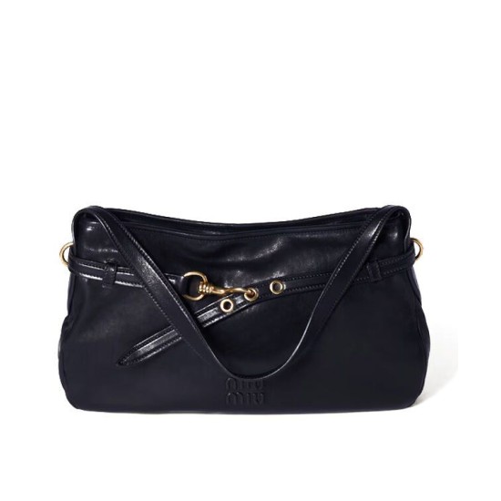 Borsa a tracolla Miumiu Adventure Nappa 5BC181 Nero