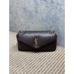 Borsa Hobo Calypso piccola YSL Saint Laurent Borgogna