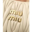 Borsa hobo mini Miu Miu Wander Matelasse Bianco