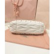 Borsa hobo mini Miu Miu Wander Matelasse Bianco