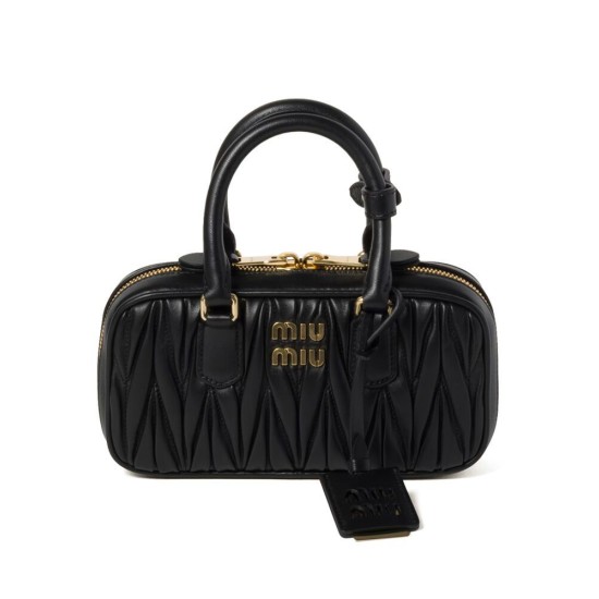 Borsa Miu Miu Arcadie Matelasse Mini nappa Nero