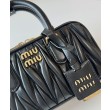 Borsa Miu Miu Arcadie Matelasse Mini nappa Nero