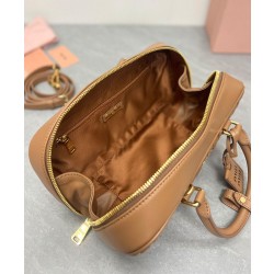 Borsa Miu Miu Arcadie Matelasse Nappa Caffè