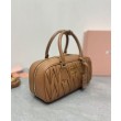 Borsa Miu Miu Arcadie Matelasse Nappa Caffè
