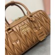 Borsa Miu Miu Arcadie Matelasse Nappa Caffè