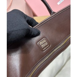 Imitazioni borse griffate Miumiu Adventure Nappa 5BG310 Caffè