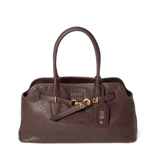 Imitazioni borse griffate Miumiu Adventure Nappa 5BG310 Caffè