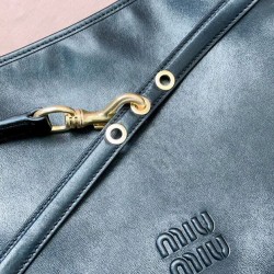 Replica Borsa a tracolla Miumiu Adventure Nappa 5BC181 Nero Imitazioni Replica qualità specchio Borsa a tracolla Miumiu Adventure Nappa 5BC181 Nero