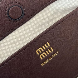 Replica Pochette Miu Miu 5NR461 Caffè Imitazioni Replica qualità specchio Pochette Miu Miu 5NR461 Caffè