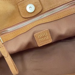 Replica Borse a mano Miu Miu Hobo tote 5BA304 Caffè Imitazioni Replica qualità specchio Borse a mano Miu Miu Hobo tote 5BA304 Caffè