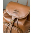 Zaino in pelle Miumiu 5BZ042 Marrone Zaino in pelle Miumiu 5BZ042 Marrone