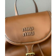 Zaino in pelle Miumiu 5BZ042 Marrone Zaino in pelle Miumiu 5BZ042 Marrone
