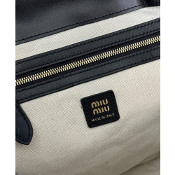 Zaino in pelle Miumiu 5BZ042 Nero