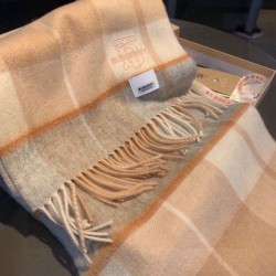 Replica qualità specchio Qualità superiore replica Sciarpa Burberry Check Classical cashmere Beige 30 x 168