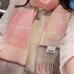 Replica qualità specchio Sciarpa Burberry Check Classical cashmere rosa 30 x 168