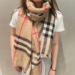 Replica qualità specchio Qualità superiore replica Sciarpa/Scialle cashmere con motivo check vintage Burberry Archive Beige 90 x 200