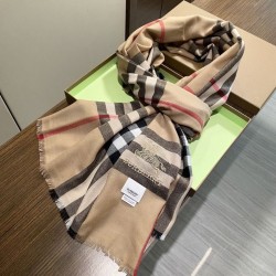 Replica qualità specchio Qualità superiore replica Sciarpa/Scialle cashmere con motivo check vintage Burberry Archive Beige 90 x 200