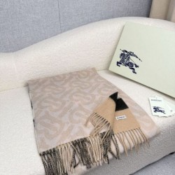 Replica Sciarpa reversibile TB cashmere/lana con motivo a quadri Burberry 30 x 180 Beige/marrone Imitazioni Replica qualità specchio Sciarpa reversibile TB cashmere/lana con motivo a quadri Burberry 30 x 180 Beige/marrone