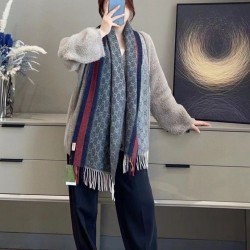Replica qualità specchio Scialle/sciarpa classica cashmere Gucci 36 x 180  Grigio