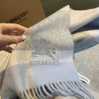 Dettagli perfetti Scialle cashmere con motivo check Burberry e bordi sfrangiati blu 60 x 180