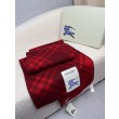 Qualità superiore replica Dettagli perfetti Sciarpa/coperta lana con motivo check Burberry etichetta equestre 30 x 180 Rosso