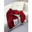 Qualità superiore replica Dettagli perfetti Sciarpa/coperta lana con motivo check Burberry etichetta equestre 30 x 180 Rosso