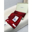 Qualità superiore replica Dettagli perfetti Sciarpa/coperta lana con motivo check Burberry etichetta equestre 30 x 180 Rosso