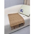 Dettagli perfetti Sciarpa reversibile Burberry cashmere con motivo check e scudo B beige archivio 30 x 168