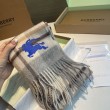 Qualità superiore replica Dettagli perfetti Sciarpa reversibile cashmere con motivo check EKD Burberry 30 x 200 Grigio