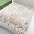 Dettagli perfetti Sciarpa reversibile Gucci GG cashmere Rosa 50 x 190