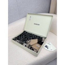 Dettagli perfetti Sciarpa reversibile TB cashmere/lana con motivo a quadri Burberry 30 x 180 Nero/marrone