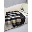 Dettagli perfetti Sciarpa reversibile TB cashmere/lana con motivo a quadri Burberry 30 x 180 Nero/marrone