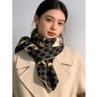 Pari all'originale replica falso Scialle reversibile seta e lana Gucci con motivo a sella da equitazione 140 